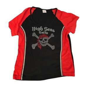 Kids Pirate Tee - Black and Red